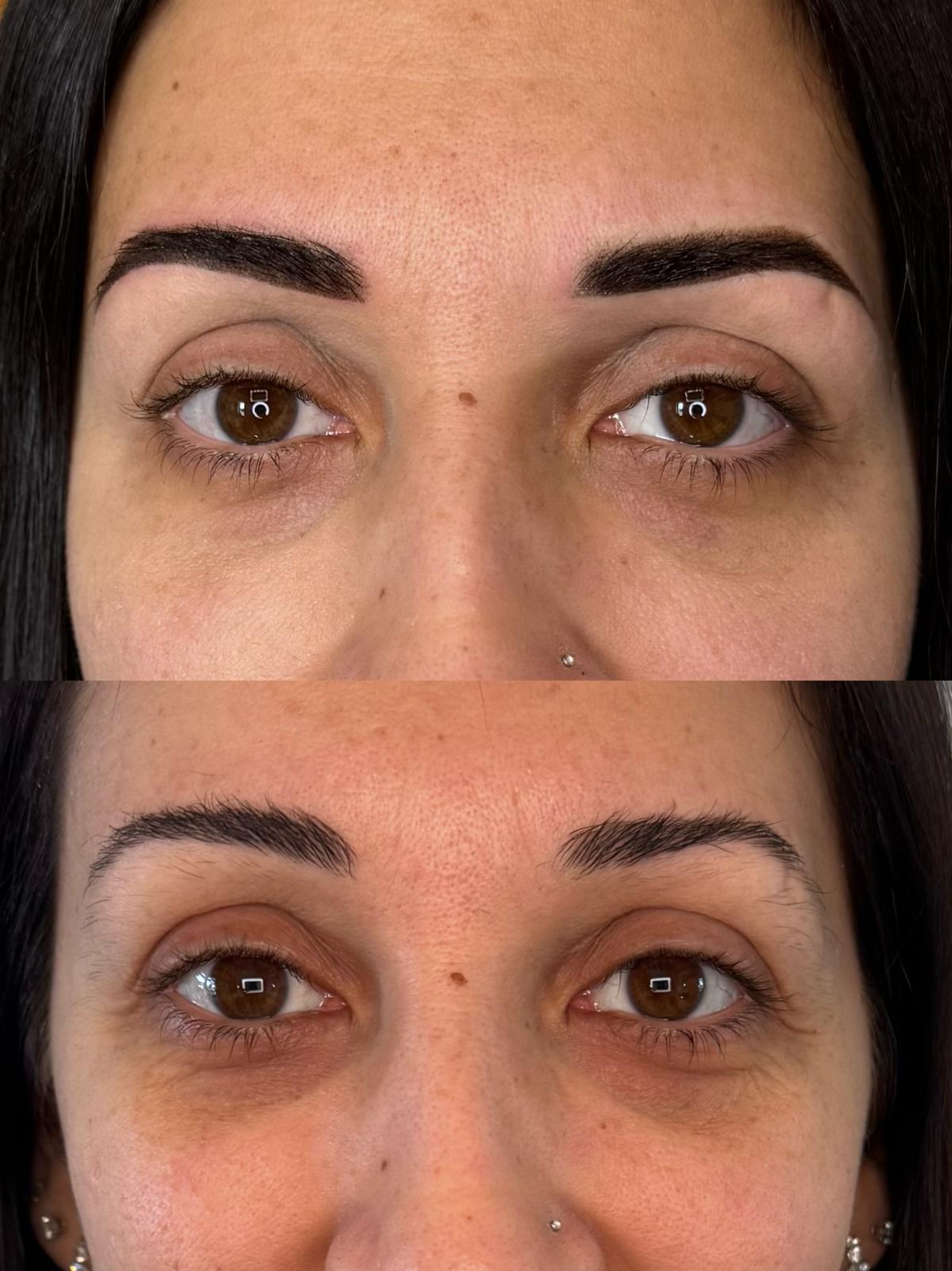 Prima e dopo trucco permanente Roma 11